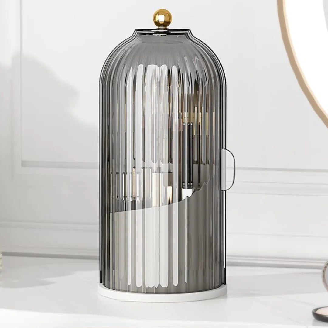 منظم مكياج مقاوم للغبار وأحمر الشفاه وقلم الحواجب وصندوق تخزين ظلال العيون