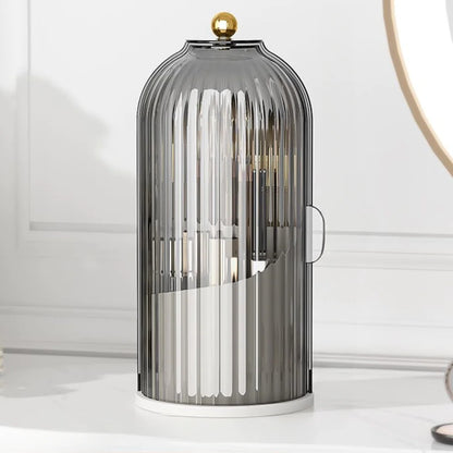 منظم مكياج مقاوم للغبار وأحمر الشفاه وقلم الحواجب وصندوق تخزين ظلال العيون