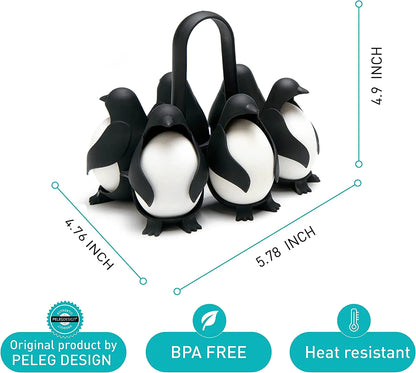 Penguin-Shaped Boiled Egg Cooker – 3-in-1 Egg Holder for Cooking, Serving, and Storage
