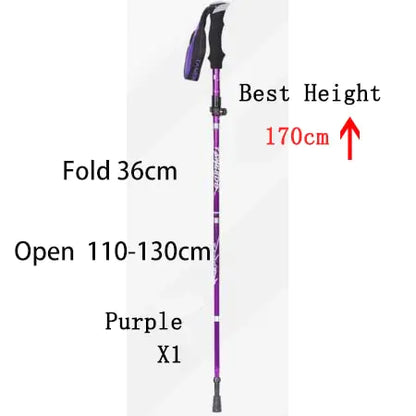 Foldable Outdoor Trekking Pole – Lightweight Adjustable Hiking Stick for Camping and Walking