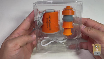 GIGA Pump 2.0 Mini Air Pump – Portable Electric Inflator, Deflator, and Lantern with 5 Nozzles