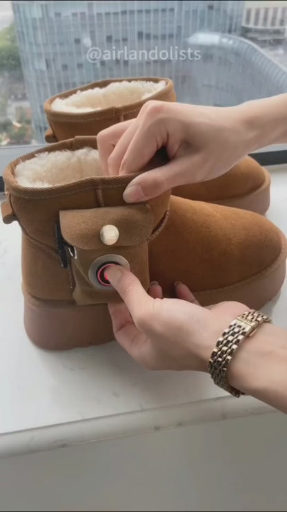 Electric Heating Cotton Shoes Charging Heating Boots Winter Home Office