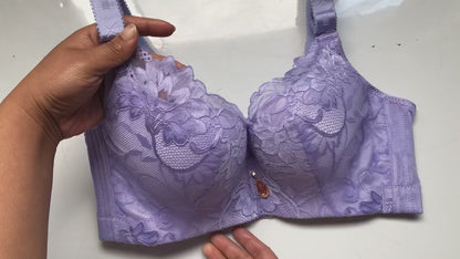 ملابس داخلية نسائية مثيرة بدون درزات على شكل حرف U مقاس كبير حمالة صدر مريحة من الدانتيل لإخفاء الدهون من الخلف مقاس كبير لتغطية الثدي حمالة صدر رفيعة مقاس 115DE 