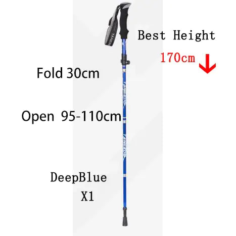 Foldable Outdoor Trekking Pole – Lightweight Adjustable Hiking Stick for Camping and Walking