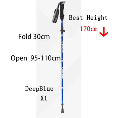 Foldable Outdoor Trekking Pole – Lightweight Adjustable Hiking Stick for Camping and Walking
