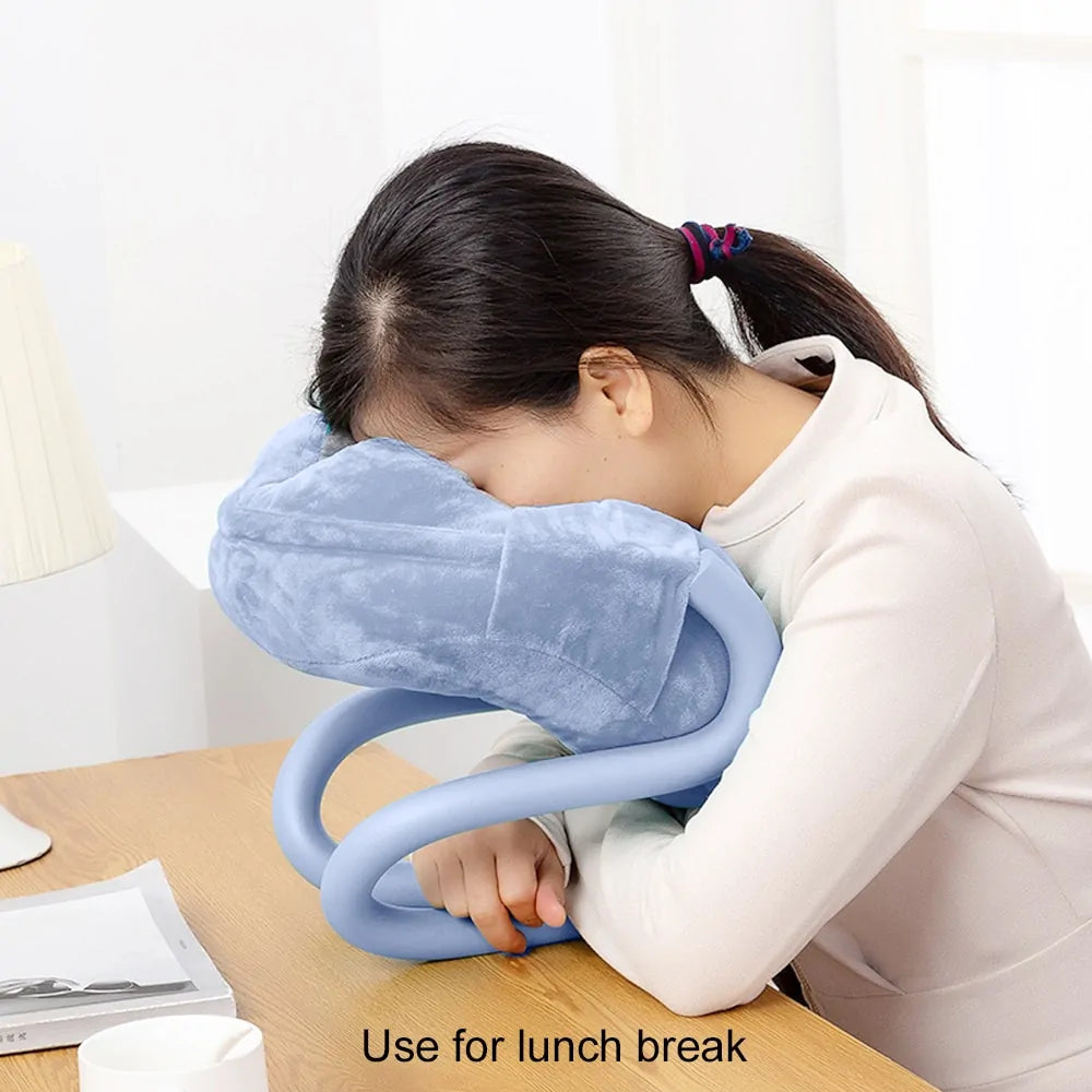 U-Shaped Neck Pillow with Gooseneck Phone Holder - Ultimate Travel Comfort & Convenience