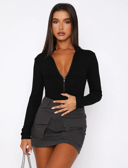 Women's Zip-Up Body Suit