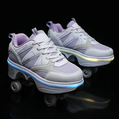 Shining Roller Skate Shoes – Stylish, Versatile, and Fun Footwear for Walking and Skating